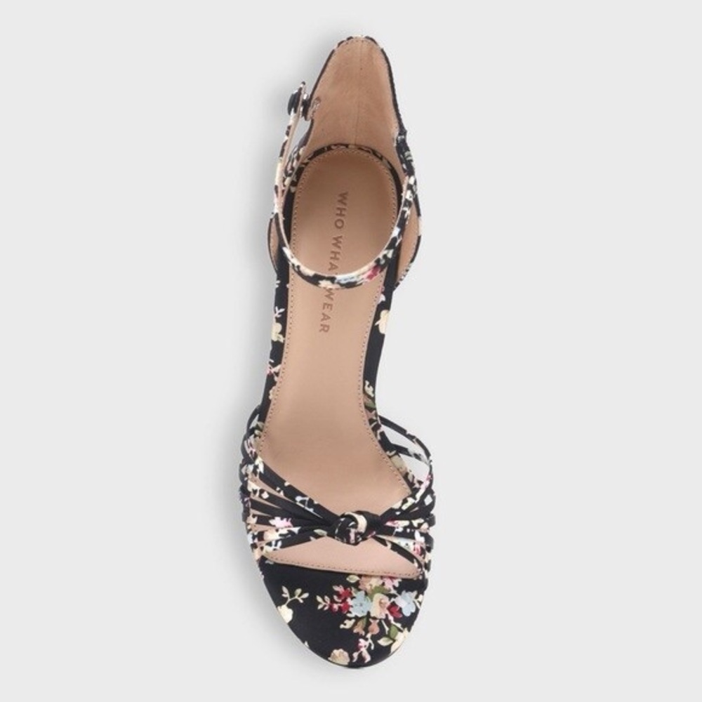 Who What Wear Floral Strappy Heals